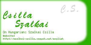 csilla szalkai business card